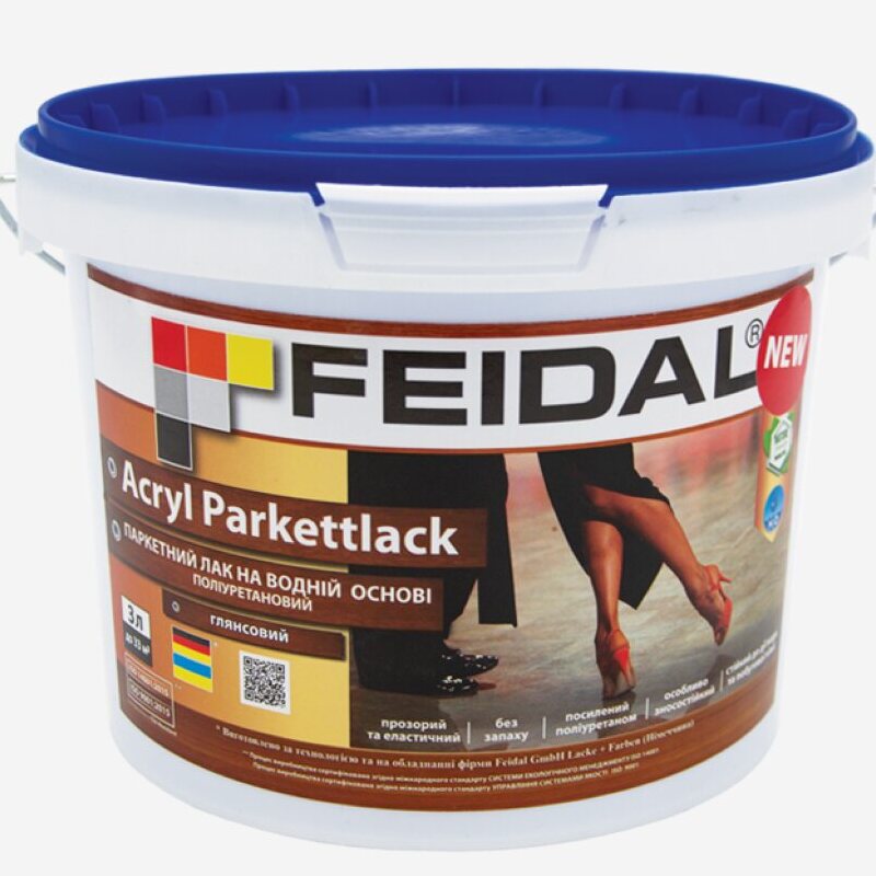Feidal Acryl Parkettlack matt поліуретановий лак на водній основі 10л