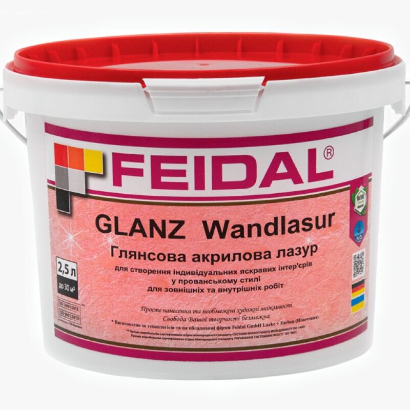 Feidal  Ambiente Glanz Wandlasur декоративная лазурь (глянцевая) 2,5л