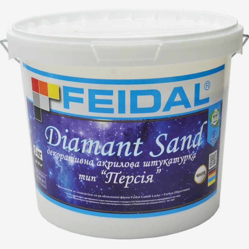 Feidal Diamant Sand декоративна штукатурка на основі з мармуровою крихтою 5л