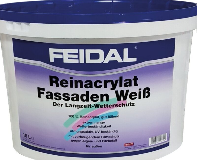 Feidal Reinacrylat Fassaden Farbe Фасадна фарба "чистий акрилат"  10 л