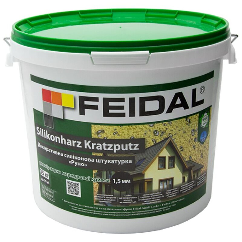 Feidal Silikonharz Kratzputz Силіконова штукатурка «руно» 25кг